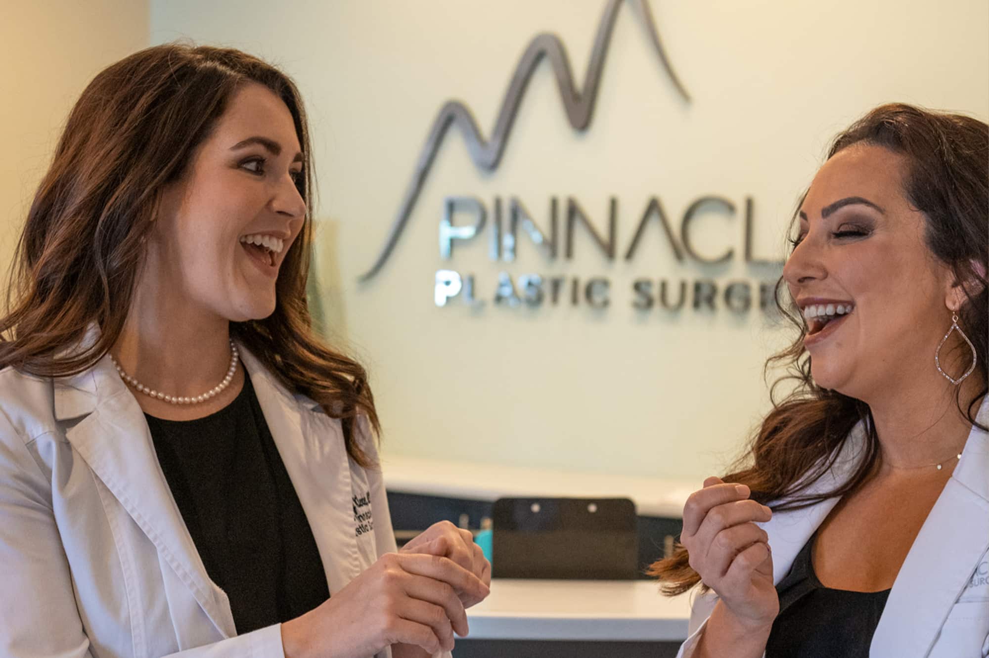Dr. Klenke and Cazorla laughing together